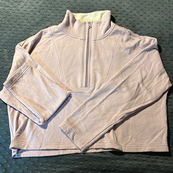 Offline by Aeri Tops - Offline by Aeri Crop 1/4 Zip Sweater